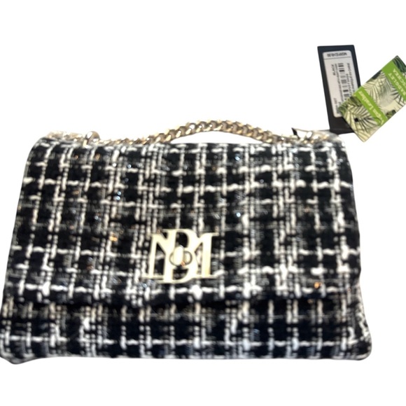 NWT Badgley Mischka Textured Messenger Bag - Picture 2 of 10